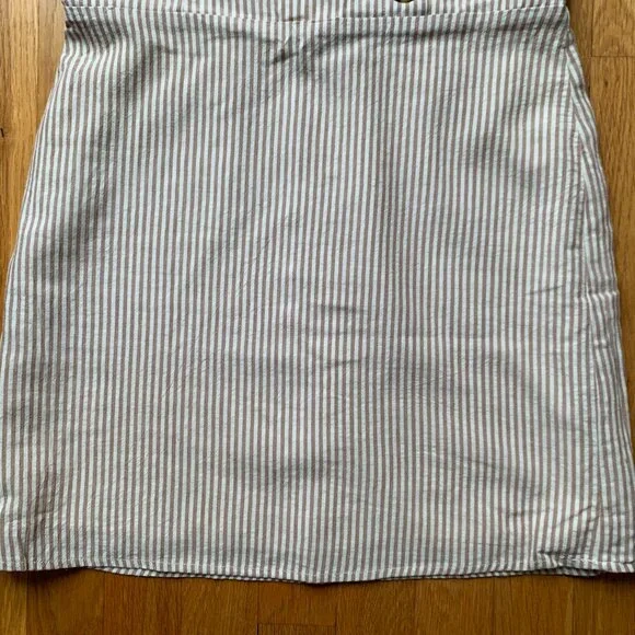 Altar'd State Striped Dress Womens Small Tan and White - Picture 6 of 15